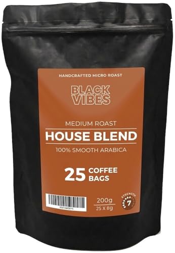 Black Vibes - 25 Coffee Bags | HOUSE BLEND | 100% Arabica | Medium Roast