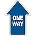 Floor Sign, 17" W, 12-1/2" H, Blue/White
