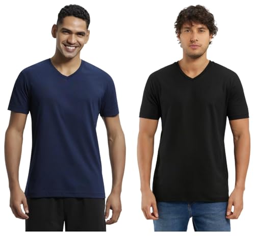 Image of Jockey Men's Solid Regular Fit T-Shirt (2726-0105-BLACK XX-Large)