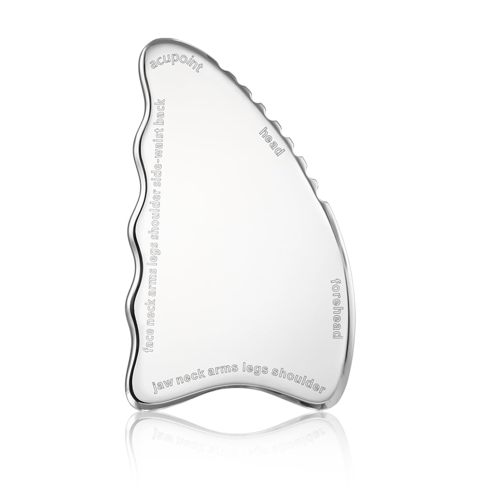 Gua Sha, strumento medico per il viso, pettine Gua Sha in acciaio inossidabile 316L per viso e corpo, strumento di massaggio Gua Sha per terapia tradizionale di agopuntura, strumento