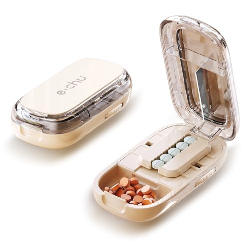 SUNNIFLY Cortador de Pastillas, Corta Pastillas Medicamento para Pastillas Pequeñas y Grandes, para Guardar en la vida Diaria y de Viaje.