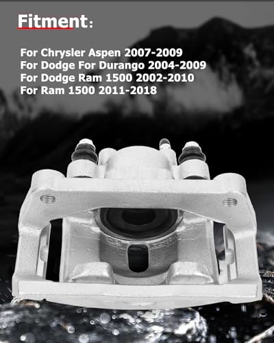 Image of cciyu 18-B4837 Rear Left Brake Caliper With Bracket For Chrysler For Aspen 2007-2009,For Dodge For Durango 2004-2009,For Dodge For Ram 1500 2002-2010,For Ram For 1500 2011-2018