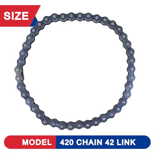 Image of Front Rear 420 Jackshaft Chain 42 Links and 90 Links Mini Bike Drive Chain for Coleman CT200U CT200U-EX BT200X Baja Warrior Heat Mini Baja Massimo MB165 MB200 Mini Bike Heavy Duty Parts