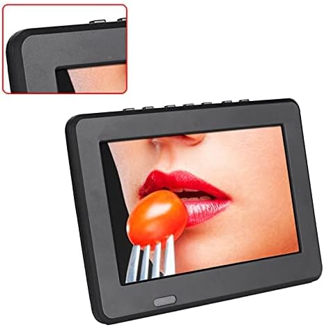 Digital TV, Portable TV with Freeview Built-In Rechargeable Battery, 16:9 Portable TFT-LED HD Digital Analog Color TV Television Player for Motorhome, Caravan, Car, Bedroom(7inch)