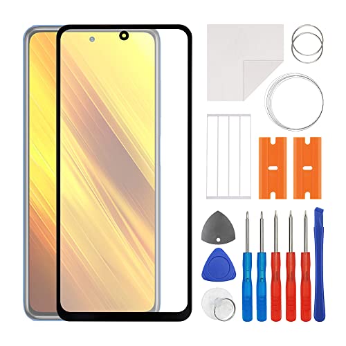 Lentille de rechange pour réparer la vitre brisée du Poco X3 NFC sans changer le LCD