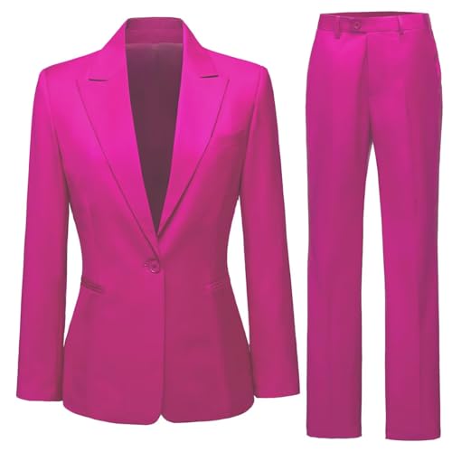Business Women Suit Set One Button Womens Suits 2 Piece Set Professional Pant Suits for Women