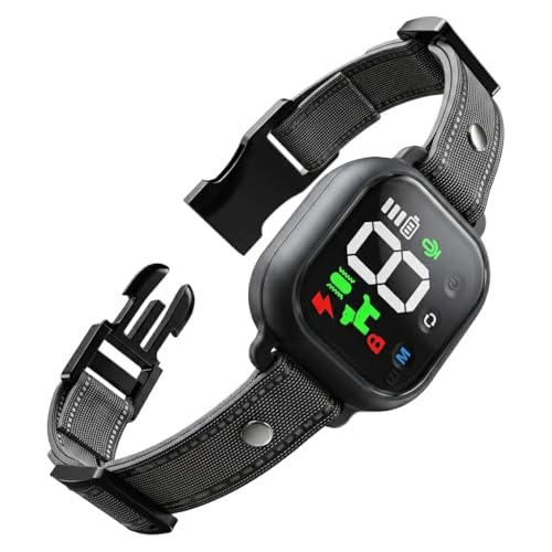 CBDYWVR Noobark Dog Bark Collar Smart No Anti-Bark Dog Collar with 4 Modes&8 Sensitivity Levels Rechargeable Bark Collar for Small Medium Large Dogs (Black)