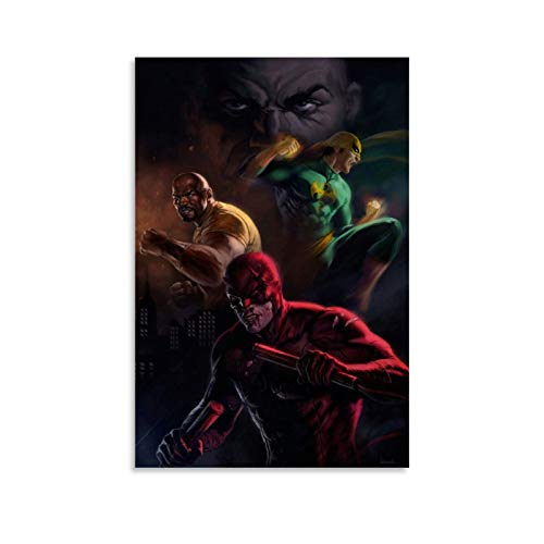 WUSOP Daredevil and Iron Fist Poster Decorative Painting Canvas Wall Art Living Room Poster Bedroom Painting 12 x 18 inches (30 x 45 cm)
