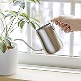 【燕三条製】 TETSUNAGI じょうろ 水差し プランターピッチャー ステンレス 水さし ジョーロ ジョウロ おしゃれ 植物 水耕栽培花 日本製 小型 観葉植物 テツナギ (シルバー, 430ml)