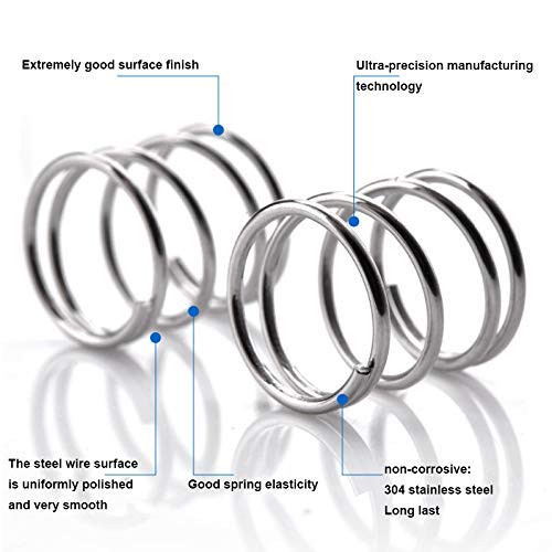 Image of 3pcs Joystick 4lb Tension Stainless Steel Springs for Sanwa JLF Joysticks Pacman Games (3pcs 4lb springs)