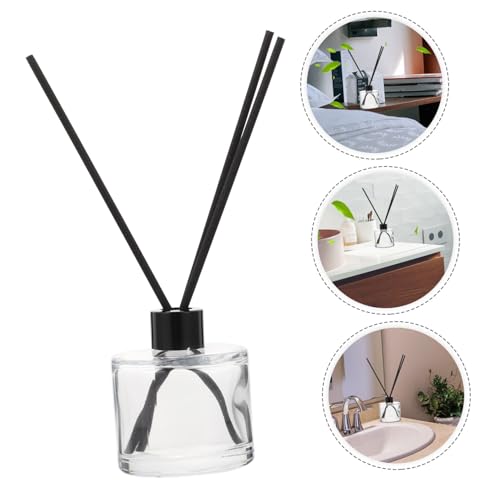 Set de 2 botellas de aromaterapia de vidrio de 50ml con varillas de ratán miniatura 3