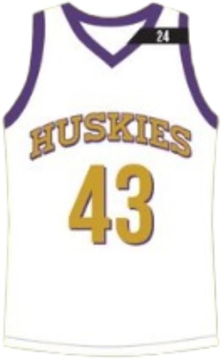 MARLON W KENNY TYLER 43 Sewn BASKETBALL JERSEY WHITE TRIBUTE