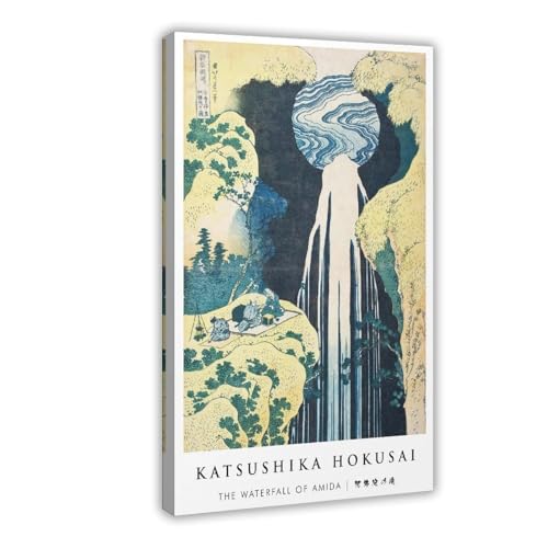 Poster sur toile La cascade d'Amida Hokusai - Décoration murale japonaise salon