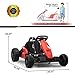 TOBBI 24V Go Kart Electric Drift Kart for Kids 4-16 Year, Ride on Car, 8 MPH Battery Powered Crazy Cart for Kids, Electric Ride On Car with Protective Suit, Safety Belt, Music, Horn, LED Light, USB