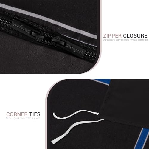 Pamposh Double Duvet Set – Brushed Microfiber Double Duvet Cover - Hypoallergenic Quilt Cover Bedding Sets 3 Pcs With Zipper Closure For All Seasons - Image 9