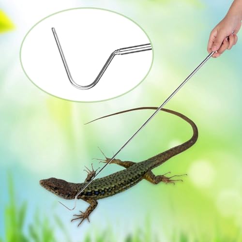 Image of Snake Capture Hook, Stainless Steel Extensible Telescopic Snake Catcher Capture Hook Snake Reptile Catcher(68cm)