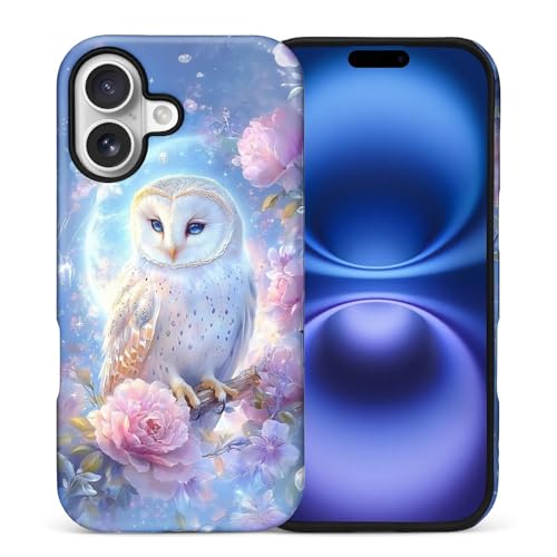 Coque iPhone 17 motif fou hibou blanc idéal pour le style des ados