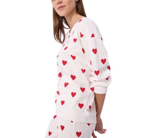 Petit Bateau Pyjama Femme en Coton imprimé cœurs