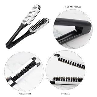 Pettine lisciante in 1 pezzo, fornito con pettine in acciaio, spazzola per capelli, raddrizzatore e strumenti per parrucchiere