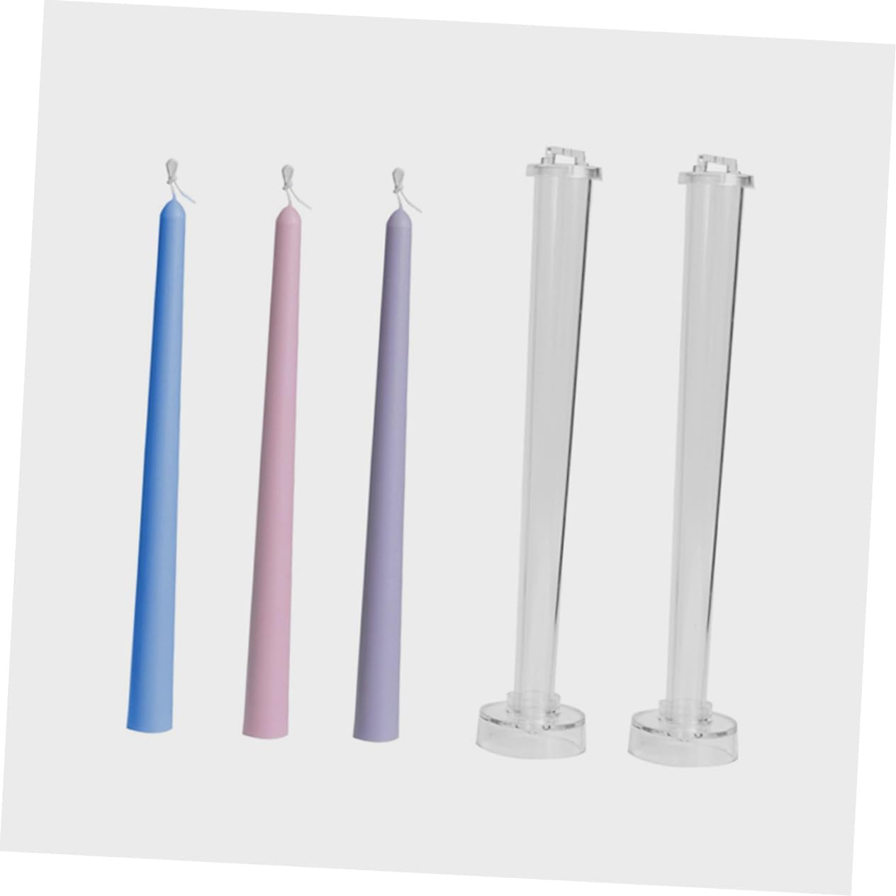 Angoily 15pcs Candle Molds for Taper Making Flexible Wax Molds for Unique Candle Decorations Weddings and Parties