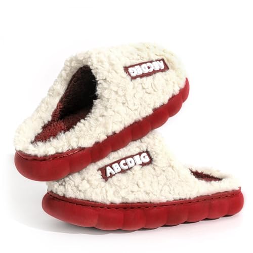 Slippers for Women,Fuzzy Memory Foam Slippers Letter Plush Lightweight Warm Slip On Home Slippers Fluffy Furry House Shoes Indoor Outdoor Slide Slipper
