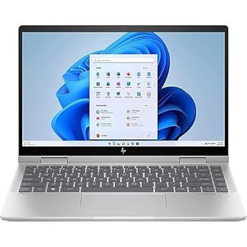 HP Envy 2 em 1 14 polegadas Full HD Laptop com tela sensível ao toque, 8 GB RAM, 512 GB SSD, Intel Core i5 1335U, Intel Iris Xe Graphics, carregamento rápido, impressão digital, KB retroiluminado, Win11, prata natural, W/GaLiMu