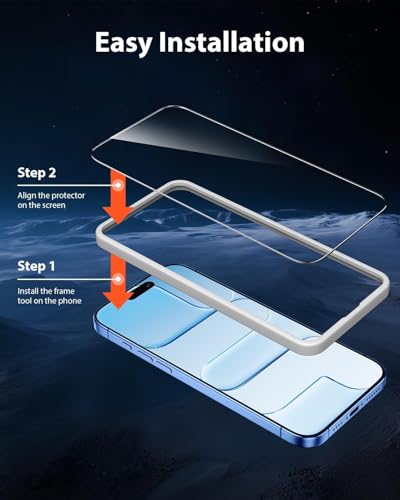 Image of Mr.Shield [2 Pack] Tempered Glass Screen Protector for iPhone Air, 9H Hardness Guard, Military Grade Shatterproof, Easy Installation Tray, HD Clarity, Case-Friendly
