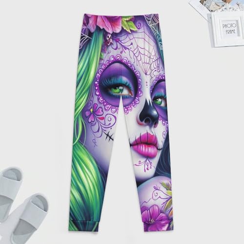 Day of The Dead Skull Woman Men's Pajamas Pants Lightweight Sleep Lounge Pant Pjs Bottoms Casual Sleepwear4