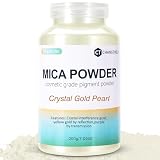 Mica Powder,7.05OZ（200g）,Crystal Gold Pearl Mica Powder Pigment for Epoxy Resin，Lip Gloss，Car Paint，Dye，Soap Making，Nail Polish,Epoxy Resin,Candle Making,Bath Bombs