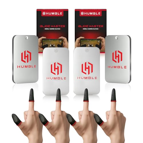 Image of Humble Mobile Gaming Thumb & Finger Sleeves, Anti-Slip Sweat-Proof High Precision Touch-Sensitive for PUBG, BGMI, COD Mobile & Free Fire - Breathable, Washable & Universal Fit - 4 Pairs (8 Pcs)