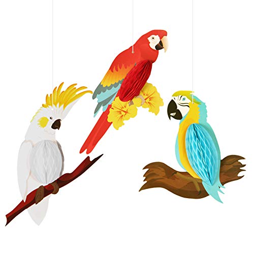 SUNBEAUTY Papier Papagei Dekoration Macaw Tier Party Garten Kinderzimmer Deko