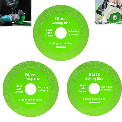 3 Piezas Disco Diamante 125 mm, Cristal Disco Corte Diamante, Hole 22,23mm Adecuado para Accesorio de Amoladora Angular para Vidrio, Cerámica, Azulejos, Corte y Pulido