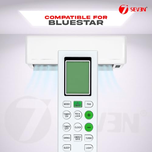 Image of 7SEVEN Compatible with Bluestar AC Remote Control Model 226A Suitable for Split & Window 1 | 1.5 | 2 Ton Air Conditioner Remote - Match Remote Keys Exactly to Replicate Genuine Remote Function