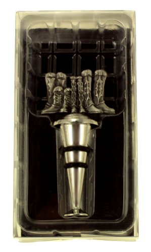 Tapón para vino de botas plateado Thirstystone con acabado elegante y resistente 3