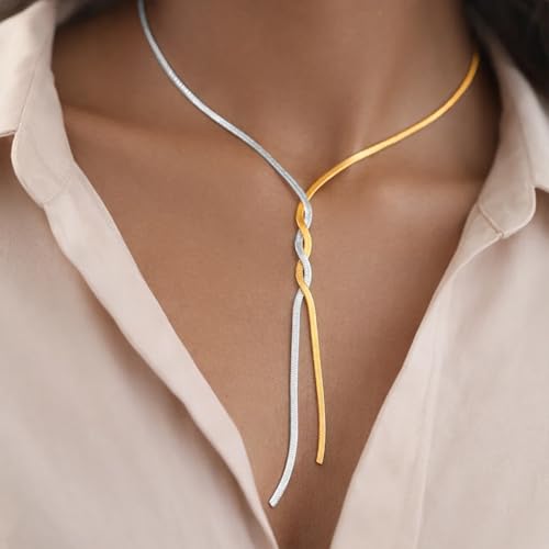 Image of Rubans Demi Fine Stainless Steel Necklace Chain Link Gift for Women & Girls