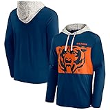 Fanatics Men's Navy Chicago Bears Long Sleeve Hoodie T-Shirt