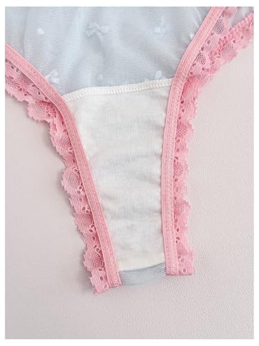 Image of GORGLITTER Women's 5pack Cute Panties Floral Print Low Rise Frilly Panties Coquette Underwear Set