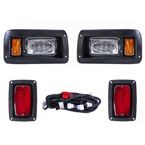 VPAHub Club Car DS LED Adjustable Light kit 48V 2 LED headlight 2 LED taillight 1 Basic wiring harness Instruction & hardware included