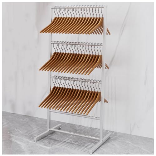 Étagère dressing en métal au sol pour organiser serviettes et écharpes de buanderie