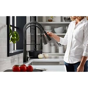 Kohlerkrec22745sdblsemiprofessionalkitchenfaucetwithsoapdispenserlotiondispensercommercialkitchensinkfaucetwithpulldownsprayheadmatteblack Urban Country Home Decor Kohler k rec22745 sd bl semi professional kitchen faucet with soap dispenserlotion dispenser commercial kitchen sink faucet with pull down sprayhead matte black urban country home decor
