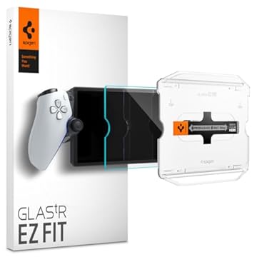 Spigen Protetor de tela de vidro temperado [GlasTR EZ FIT] projetado para PlayStation Portal Remote Player - 1 pacote