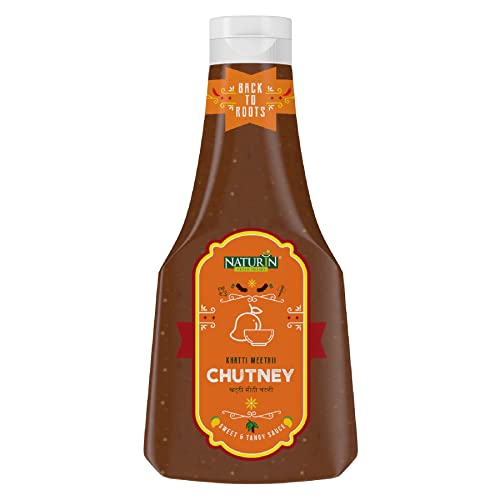 Image of Naturin Khatti Meethi Chutney - Homemade Style Chatpati Imli Chutney - Sweet & Sour Tamarind Sauce - Made with Traditional Indian /Asian Saunth Condiment for Dipping - 425gm