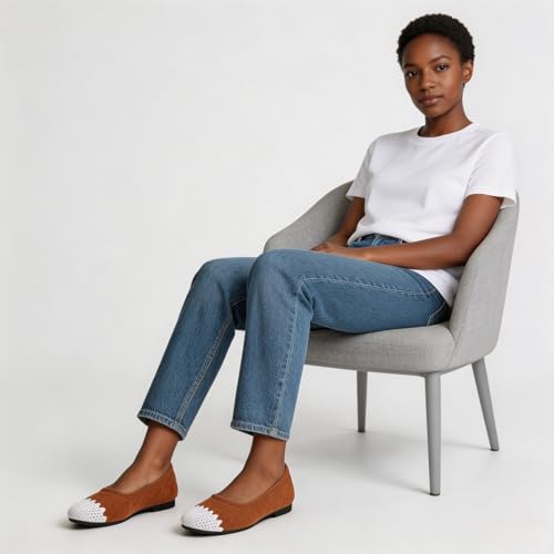 Image of Women's Ballet Flats Shoes Comfortable PU Leather Dress Slip on Shoes Teacher Business Casual