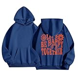 Generisch Kapuzenpullover und Sweatshirts für Mädchen süßer Aufdruck mit Kapuze und Taschen für den Alltag perfekte Winterschicht für Kinder von 2 bis 13 Jahren (Navy 10-11 Years)