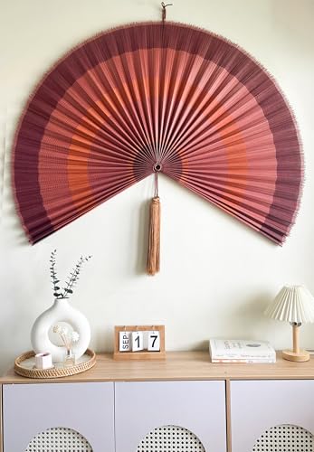 image for ChumDecor Fan Wall Decor,Japanese Chinese Wall Fans Decor, Boho Hangin