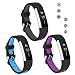 Jobese For Fitbit Alta/Alta Hr Bands, Two-Tone Soft Breathable Bands for Fitbit Alta and Alta Hr Silicone Replacement Wristbands Women Men, 3 Pack