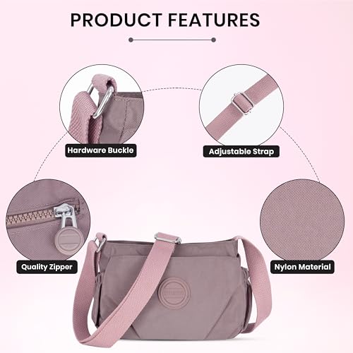 Storite Women's Utility Stylish Lightweight Sling Crossbody Shoulder Bag (Bean, 22X15X9Cm, purple)