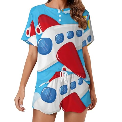 Pyjama pour femme manches courtes anti-transpiration pour l'été