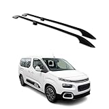 OMAC Barres de Toit longitudinales pour Citroen Berlingo 2018-2026 L2 Alu Noir