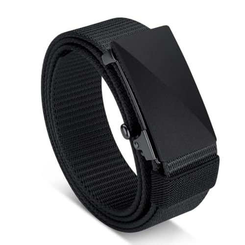 VANNANBA Designer Recomends-Mens Nylon Ratchet Belts Invisible Elastic Web Dress Belts for Golf Jeans Casual Hiking